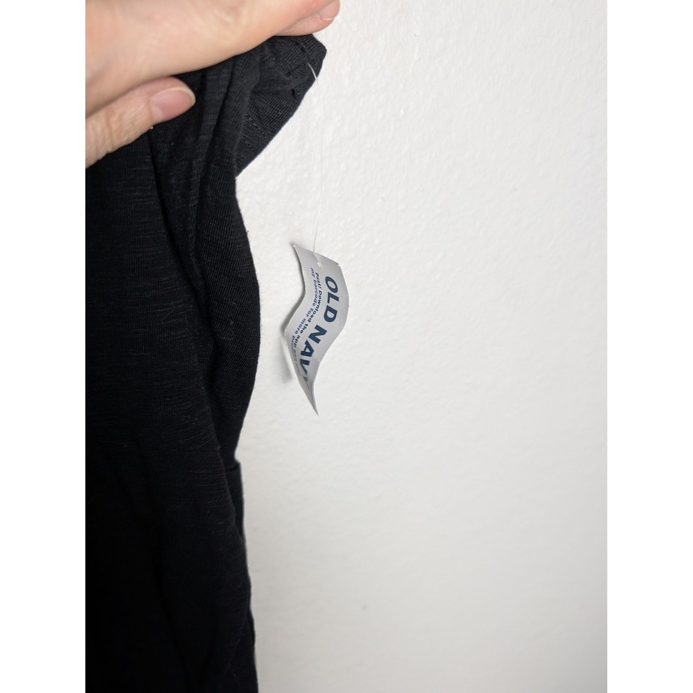 Old Navy T Shirt Dress Womens 2XL Black Maxi Ruffle Jersey Short Sleeve Crewneck - Picture 7 of 7